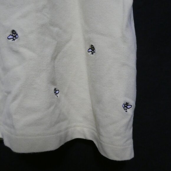 CROFT & BARROW | large | Yellow Polo Short Sleeve With Embroidered Bees All Over - Picture 15 of 16